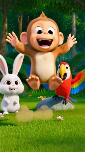 Clap, clap, clap with the monkey #shorts #kidssongs