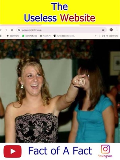 Pointer Pointer | This Website Knows Where Your Cursor Is 👆 | #factofafact #hindishorts #websites