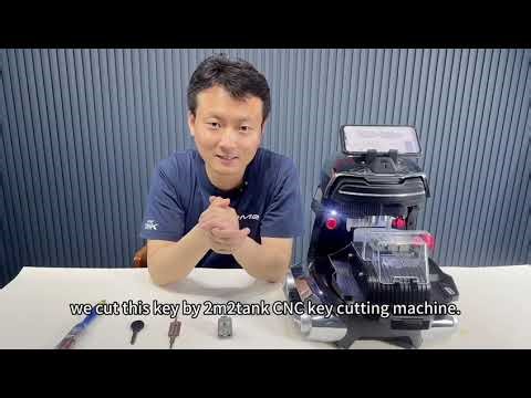 How to use decoder NSN14 and cut this key by 2m2tank CNC key cutting machine