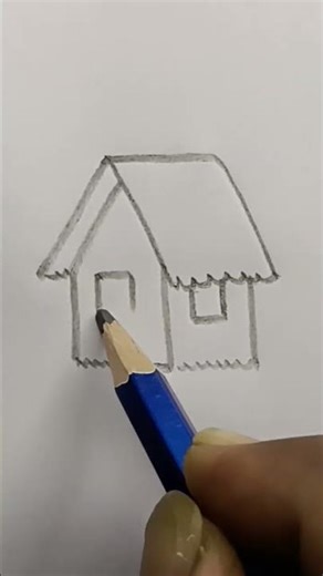 How to draw a hut #artinstruction #drawingtechniques #art #beginnerarttips #drawingtutorials