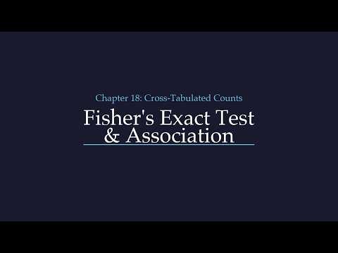 59 fishers exact test and association