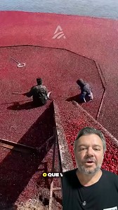 Você sabia que essa frutinha é colhida assim? 😮 #cranberry #plantacao #frutas | Richard Rasmussen