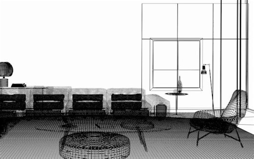 3Dmax如何渲染线框图