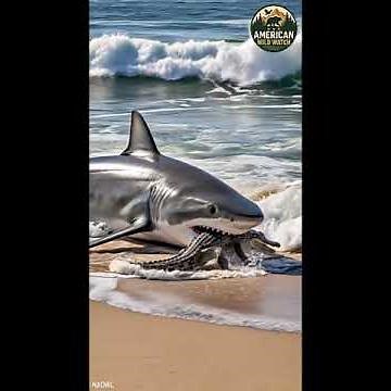 Shark Meets Alligator – Predator Showdown #animalattack #shorts #sea #ocean