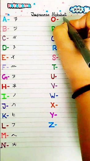 How to write Japanese alphabet from A to Z 🇯🇵🇮🇳 #japanese #japaneselanguage
