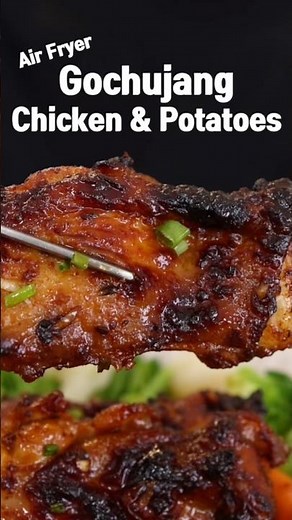 Air Fryer Gochujang Chicken & Potatoes You’ll Ever Make! 🔥