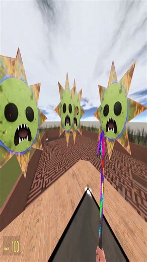 Nightmare Pyramixed Sprunki Mr. Sun Phase Burned in labyrinth Nextbot Gmod