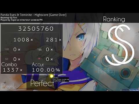 osu! | Panda Eyes & Teminite - Highscore [Game Over] 7.33* SS #5