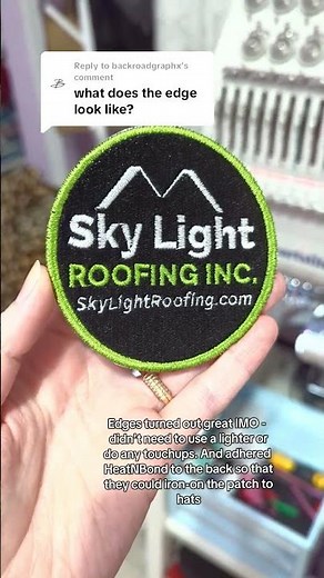 Patch Edges using Badgemaster Stabilizer #embroidery