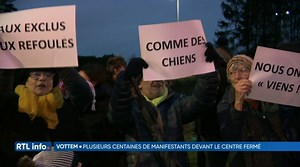 Manifestation devant le centre fermé de Vottem