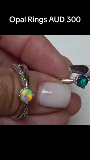 Natural Solid Australian opals from. Lightning Ridge Set in Sterling Silver With Gold. #jewelry #blackopal #opaljewellery #opaljewelry #opalring