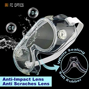 [Hot Item] Z87 3m Safety Protective PC Lens PVC Frame Anti Fog Four Hole Goggles Glasses