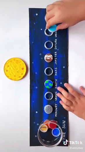 DIY BOTTLE CAPS PLANETS GAME #diyplanets #solarsystem #planetsgame #8planets #diyfidget #learnplanets #planetstoy #diygames #diyproject #gameforkid