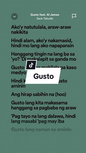 Gusto - Zack Tabudlo>> #quityemix #aesthetic #gusto #gustozacktabudlo #musictrending123 #songlyricss #viral #fypシ #fyp #spotify #spotifylyrics #trendingsong #zacktabudlo @zack.tabudlo