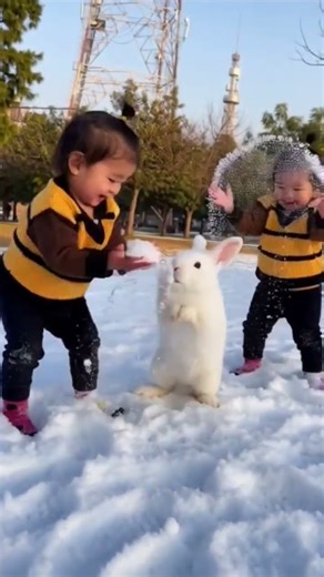 Twin Babies playing with rabbit🐇 | Cutest Twin Baby Moments Ever 😍
