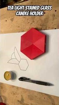 Stained Glass Tea Light Candle Base~ Pattern & Plans for Build. #stainedglass #candle
