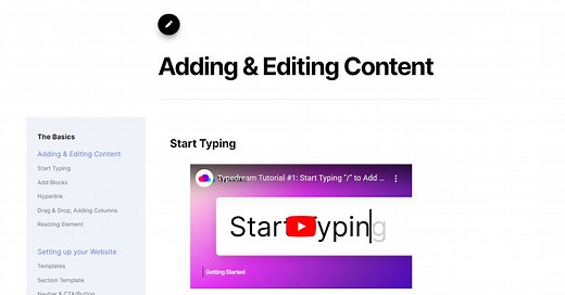 How to add & edit contents - Typedream