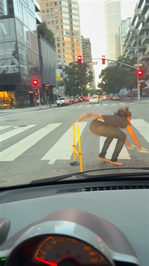 James Clark on Instagram: "Best in Show! Downtown LA intersection, rush hour, just now. Give the pup a treat! Boys testing the waters of furrydom is fun to see."