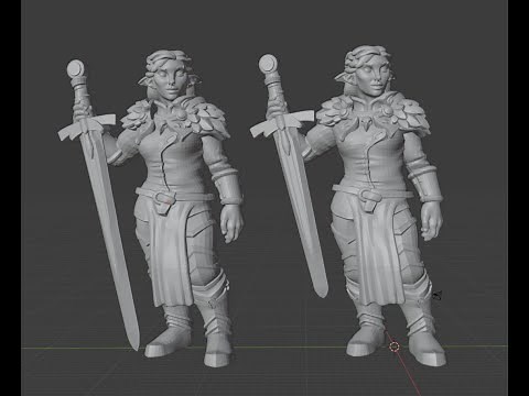 Hero Forge STL Edit in Blender