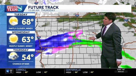 Iowa weather: Spring-like warmth lingers for a couple of days with 30s and a few flakes of snow by the end of the week