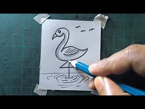 "Master the Art! 🎨✨ Step-by-Step Guide: How to Draw a Stunning Flamingo!"
