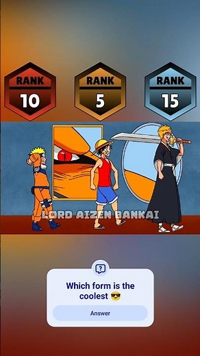 Naruto, Luffy & Ichigo Rank Up
