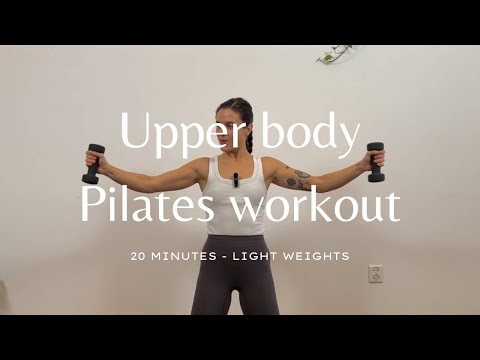 20 mins UPPER BODY PILATES WORKOUT | LIGHT WEIGHTS | MODERATE LEVEL