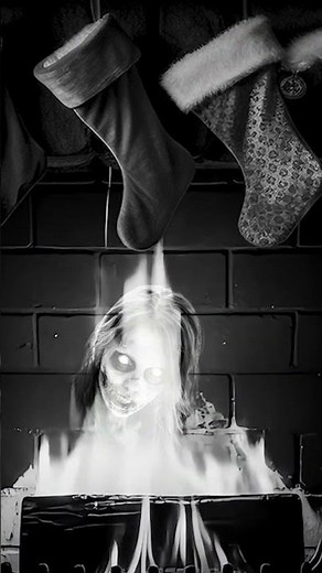 Haunted Yule Log Firescape: Soothing Spooky Ambience