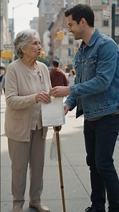 Kind Stranger Helps Elderly Woman Pick Up Dropped Medicine On City Street!🥺 #Seniors #Help #Kindness