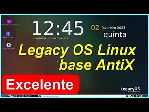 Legacy OS Linux base AntiX. Distro muito leve e Rápida. Carregou na live com apenas 180 MB.