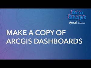 Make a Copy of ArcGIS Dashboards