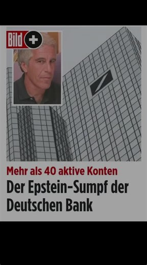 Es ist ein tiefer Einblick in die Geschäfte der Deutschen Bank mit dem verurteilten Straftäter Jeffrey Epstein: Trotz seines kriminellen Hintergrunds verwaltete die Bank seine Millionen über zahlreiche Konten. Epstein war demnach nicht irgendeiner, sondern ein besonders wichtiger Kunde, ein „Key Client“, wie es bei der Bank heißt. Er führte dort mehr als 40 aktive Konten, über die Millionenbeträge bewegt wurden, häufig mit sehr hohen Barabhebungen. #deutschland #xyzabc #yp#yppppppppppppppppppppp