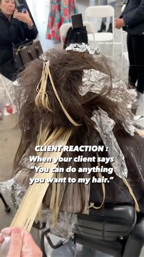 42K views · 1.8K reactions | When your client says, “You can do anything you want to my hair.” Loved seeing our clients reaction to this major hair transformation by myself & @asil I used @matrix Open Air for my balayage & @k18hair from start to finish ✨ #balayage #hairtransformation #beforeandafter #hairtutorial #teasylights #hairvideo #k18results | Alfredo Lewis Hair | Facebook