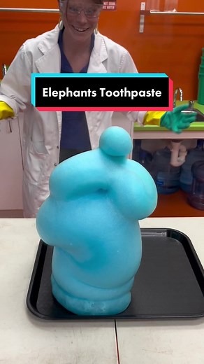 Eliza experiments with Elephants Toothpaste #elephantstoothpaste #scitechwa #chemicalreactions #hydrogenperoxide #experiment