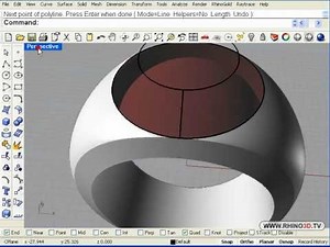 3D Graduation Ring Part 2, Rhino 4.0