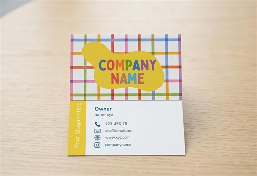 Canva Business Card Template Editable | Colorful Modern Business Card Design | Small Business Branding | Instant Download - Etsy