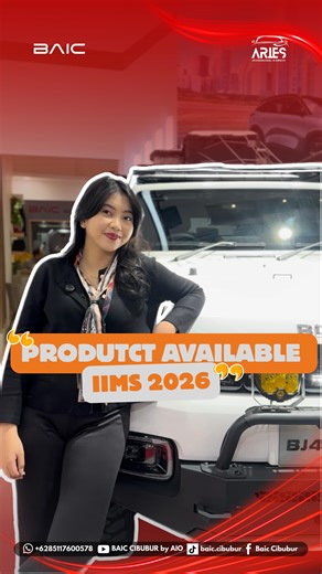 BAIC CIBUBUR by AIO on Instagram: "Hai sobat BAIC Cibubur! Udah hari ketiga @iims_id 2026 nih! Sobat udah ke IIMS belum? Kalau belum buruan deh datang ke IIMS bertemu sales-sales dari BAIC Cibubur dan dapetin promo menarik serta hadiah-hadiah yang free dari BAIC. Eitss.. kayaknya MinBAIC lupa deh nyebutin kalau ada BAIC X55 juga ya di boothnya BAIC. Yuk MinBAIC tunggu kehadiran sobat di Hall C3 Booth B5 ya sob! 🤩 #iims #AIOBAICCibubur #baiccibubur #testimonibaiccibubur #selalubaic"