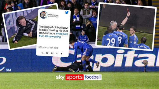 Throwback to when Eden Hazard saw red for kicking ball boy in Chelsea's League Cup semi-final in 2013!