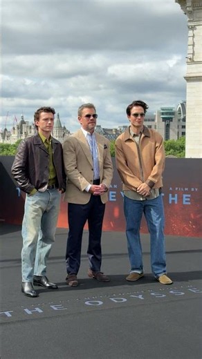 Swapping Ancient Greece for the rooftops of London, it’s Matt Damon, Tom Holland & Robert Pattinson.