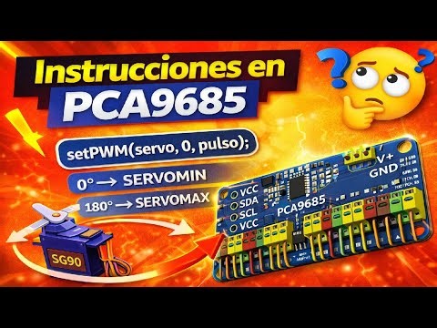 SM 160 🥎. PCA9685 SERVOMOTOR CONTROLLER: INSTRUCTION PROGRAMMING.
