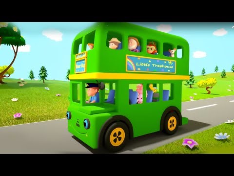 Green Wheels on the Bus, Vehicles Nursery Rhymes & Baby Songs