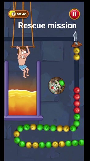 Level 3 rescue mission… getting harder 😳#zuma#zumagame#zumashorts#marbleshooter#rescuemission#shorts