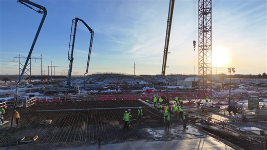 Woodbury, MN’s new water treatment plant is taking shape - even in the cold. Big thanks to the crews working outside through January concrete pours! | Cemstone