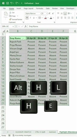 How to Highlight Absent Cells in Excel (Fast & Easy)
