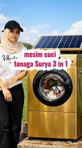 This solar-powered washing machine makes household chores easier and helps save on electricity costs. #Solarpoweredwashingmachine #AI #usa #viral #fyp | Vhyta Dhami