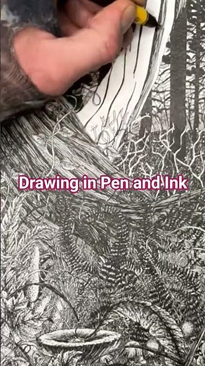 Drawing Forest Plants and Trees in Pen and Ink | High-Detail Nature Drawing