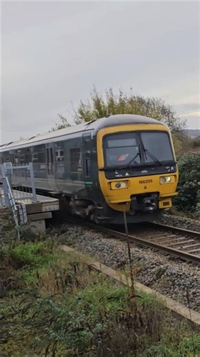 166205 leaving with a 4 tone #class166 #railway #train#gwr #rail #railroad #track #dmu#diesel#trains