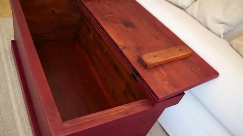 Solid Wood Chest Bordeaux Red Vintage Trunk Toy Container, Coffee Table Handcrafted TV Stand 80x40x40 - Etsy
