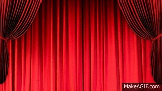 red curtains opening revealing green screen on Make a GIF