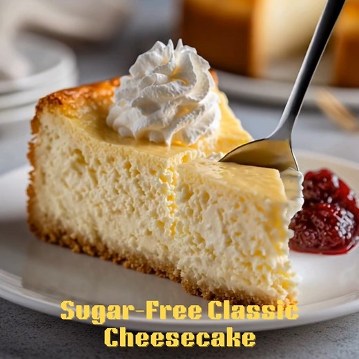 Sugar-Free Grandma Classic Cheesecake 🍰 ✨ Classic, creamy, and timeless — just like Grandma made it (but without sugar). 📝 Ingredients Crust: 1 ½ cups almond flour ¼ cup melted butter 2 tbsp allulose Filling: 24 oz cream cheese, softened ¾ cup allulose 3 large eggs ½ cup sour cream 1 tsp vanilla extract 1 tbsp lemon juice 👩‍🍳 Steps to Create Preheat oven to 325°F. Line a 9-inch springform pan with parchment. Mix crust ingredients and press into the bottom. Bake 8 minutes; cool. Beat cream ch